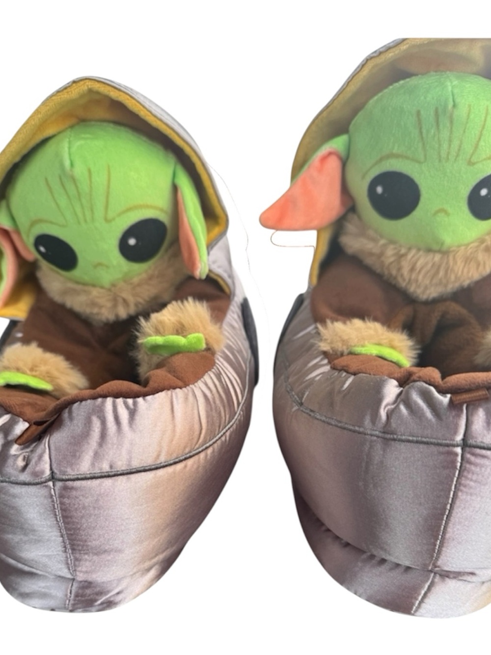 GAP Star Wars Green and Brown Plush Slippers